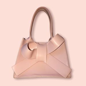 Blush pink bow mini bag
